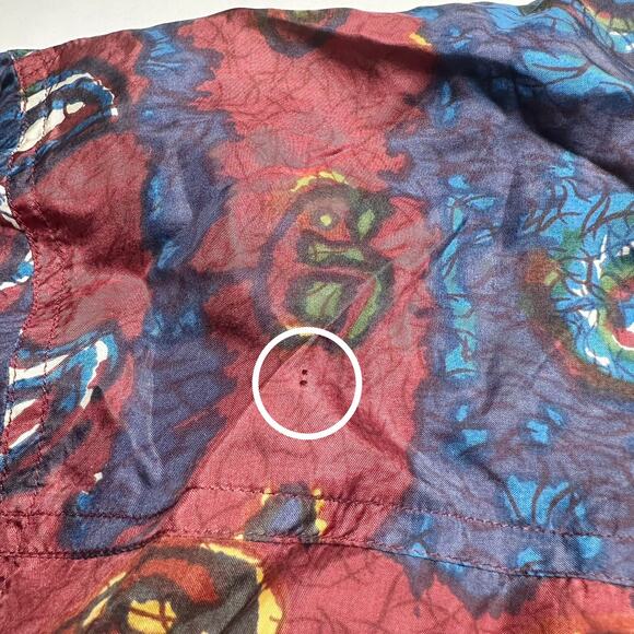 Protest | Men | Vintage 90s 100% Silk Abstract Paisley Button Up Shirt | Sz XL - Picture 12 of 13